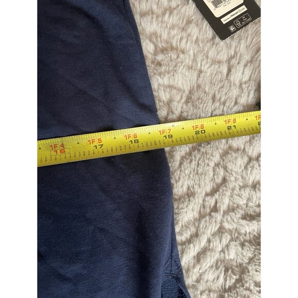 Athletic Works Women's French Terry Mock Neck Hoodie, Dark Navy Size S(4-6) - Picture 8 of 10